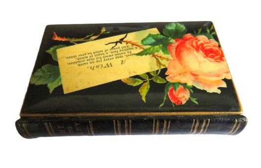 Antique Mauchline Black Lacquer Ware Book Light For The Valley