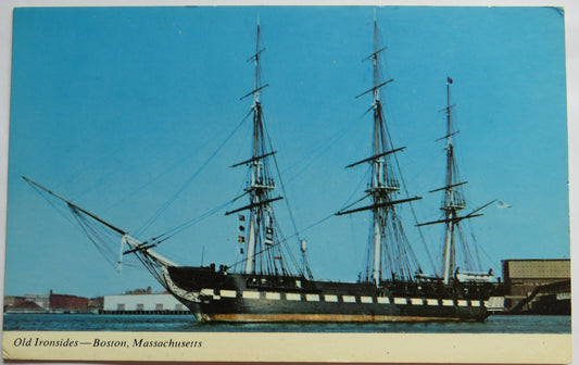 Vintage Postcard of Old Ironsides - Boston, Massachusetts