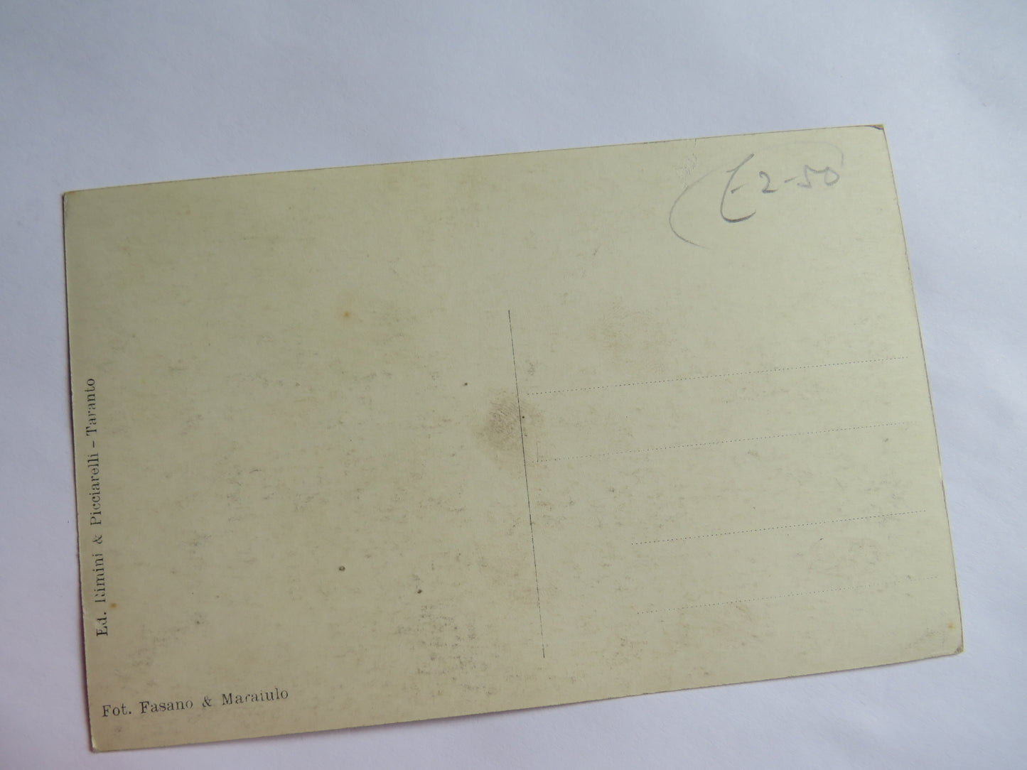 Vintage Warship Postcard Taranto La. R. N. Leonardo Da Vinci