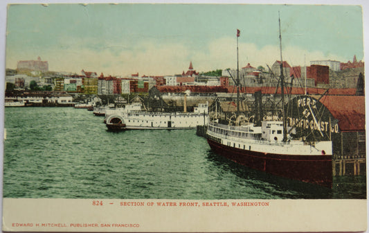 Vintage Postcard of Section of Water Front, Seattle, Washington