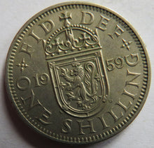 Load image into Gallery viewer, 1959 Queen Elizabeth II (Scottish) Shilling Coin - Great Britain
