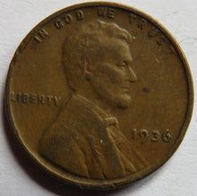 Load image into Gallery viewer, 1936 USA Lincoln One Cent Coin
