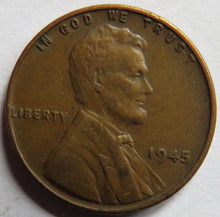 Load image into Gallery viewer, 1945 USA Lincoln One Cent Coin
