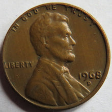 Load image into Gallery viewer, 1968-D USA Lincoln One Cent Coin
