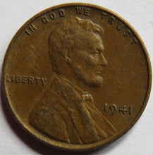 Load image into Gallery viewer, 1941 USA Lincoln One Cent Coin
