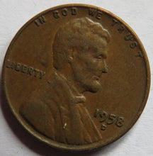 Load image into Gallery viewer, 1958-D USA Lincoln One Cent Coin
