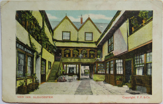 Vintage Postcard of The New Inn Gloucester 1906