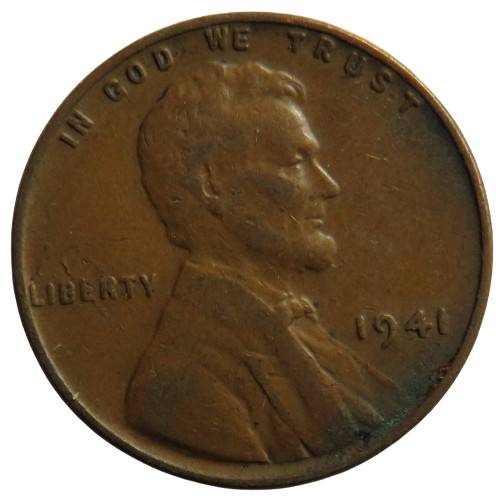 1941 USA Lincoln One Cent Coin