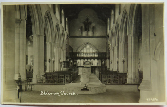 Vintage Postcard of Blakeney Church 1932