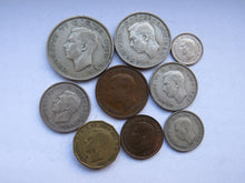 Load image into Gallery viewer, 1941 King George VI 9 Coin Year Set Halfcrown - Farthing Great Britain
