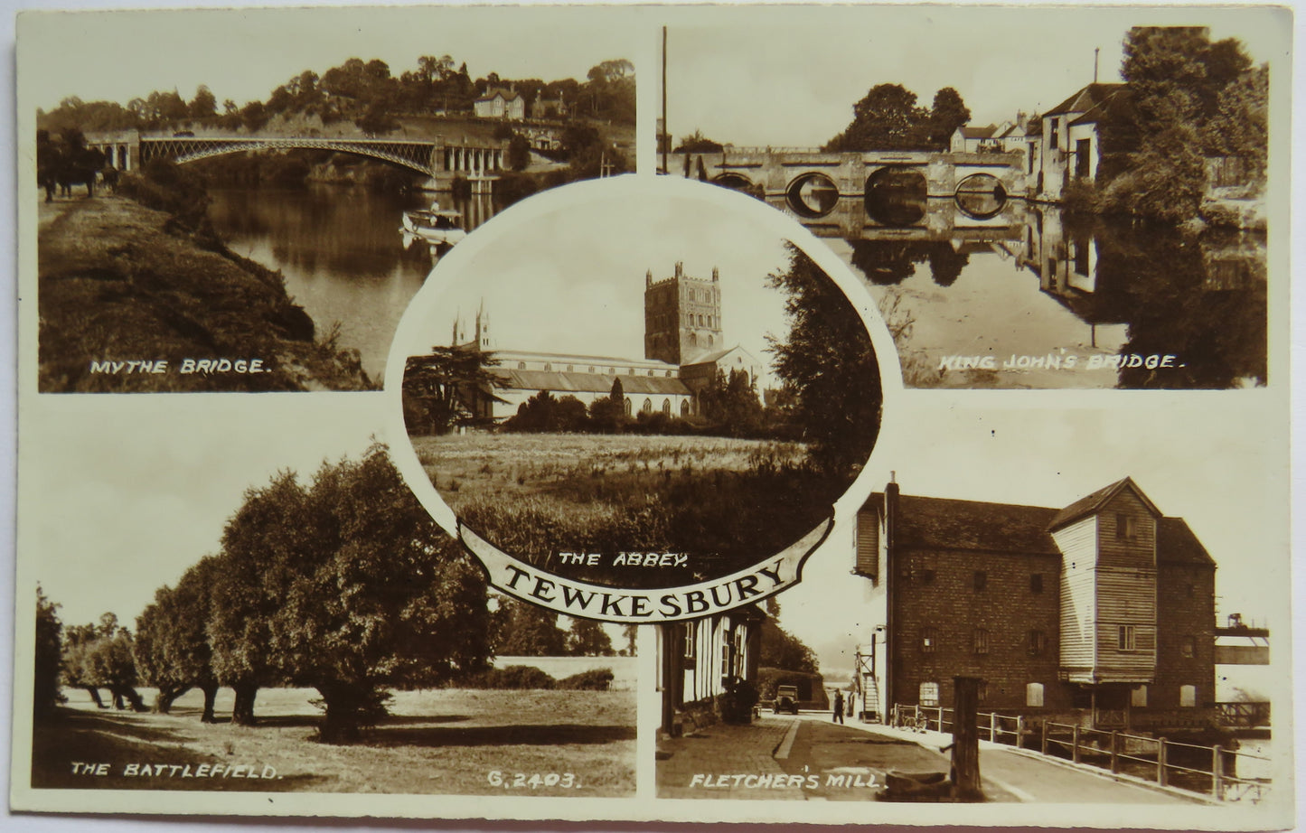 Vintage Postcard of Tewkesbury