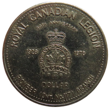 Load image into Gallery viewer, Royal Canadian Legion 1978 Canada Commemorative Dollar Coin Parry Sound Area Chamber of Commerce
