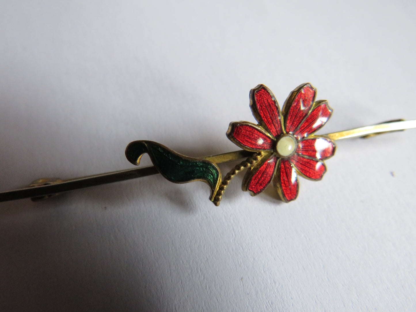 Vintage Enamel Floral Brooch