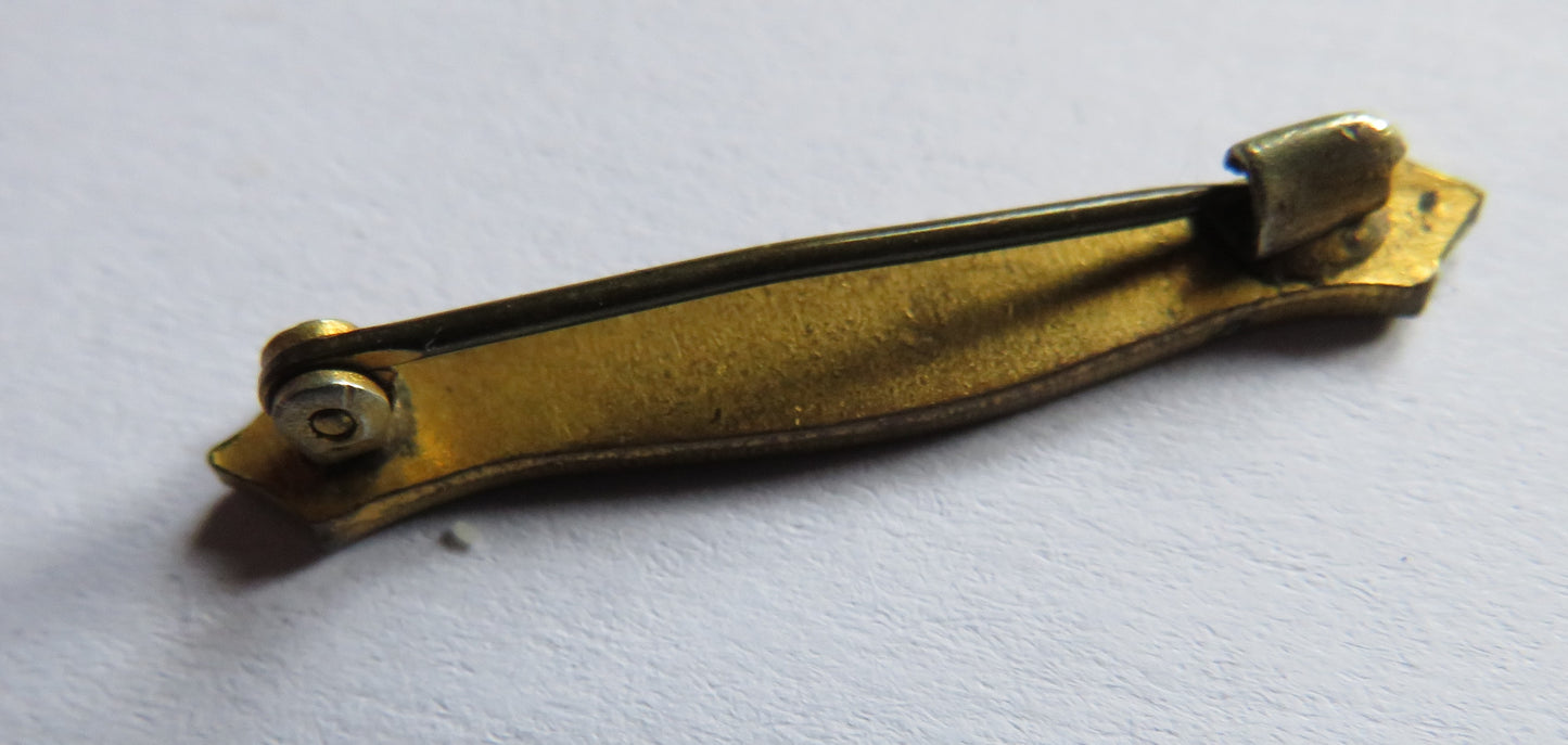 Small Antique White Enamel Brooch