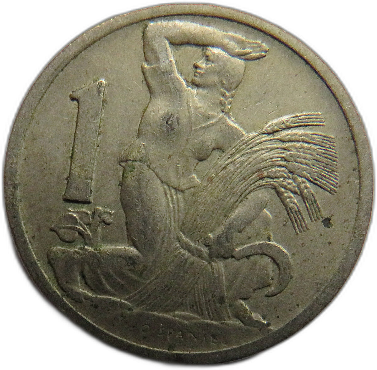 1924 Czechoslovakia One Koruna Coin