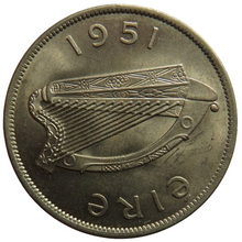 Load image into Gallery viewer, 1951 Ireland Eire Halfcrown Coin In High Grade
