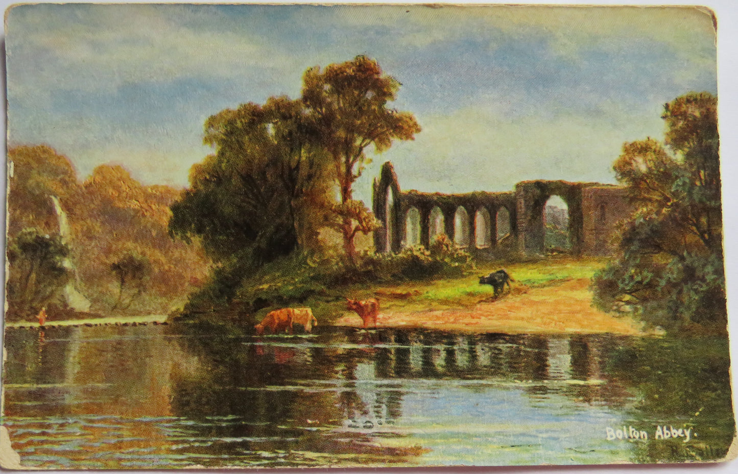 Vintage Postcard of Bolton Abbey