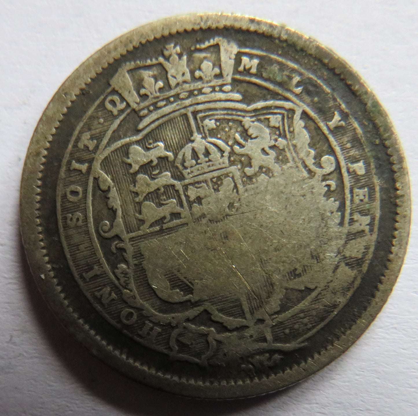 1817 King George III Silver Shilling Coin - Great Britain