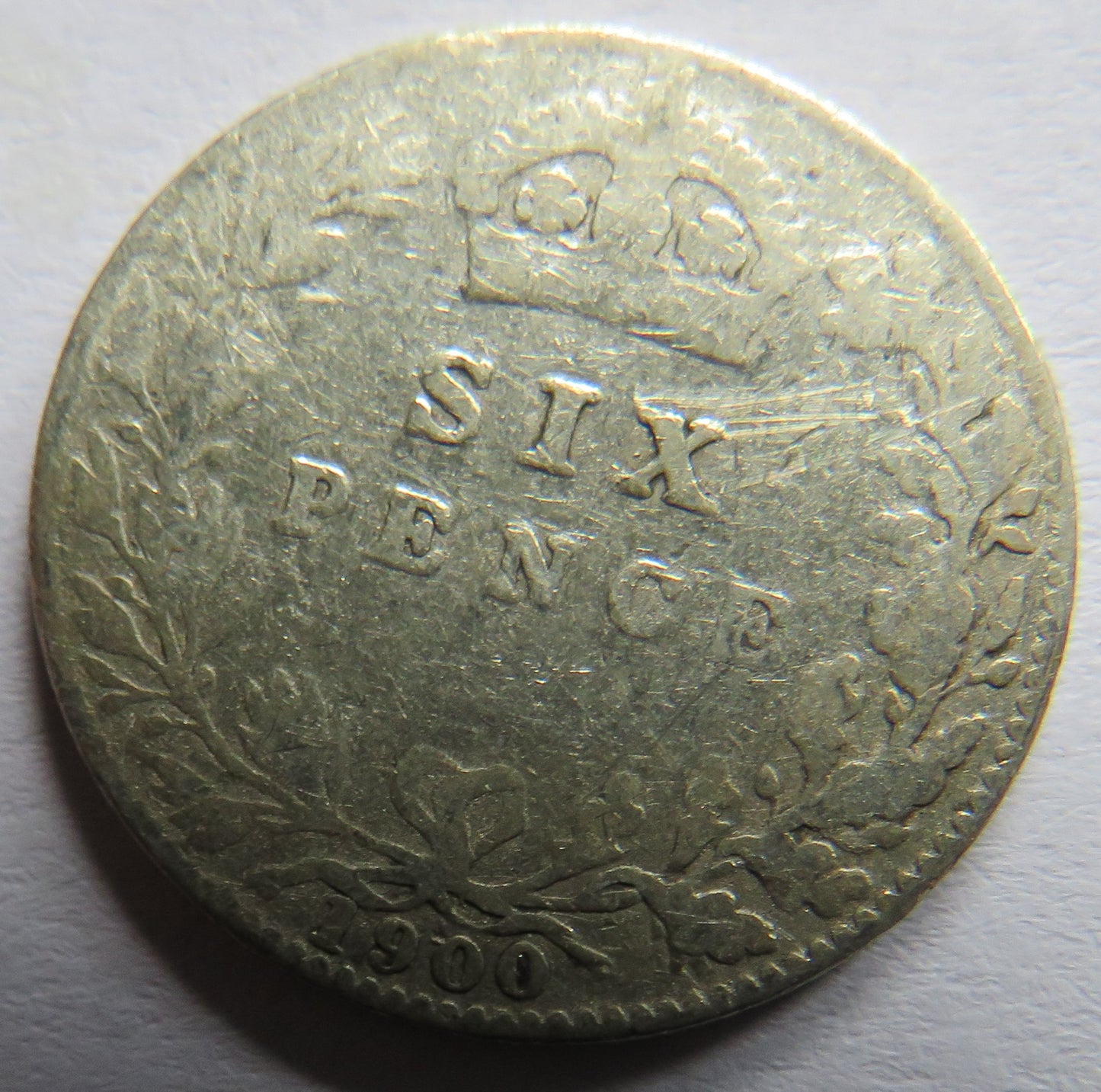 1900 Queen Victoria Silver Sixpence Coin - Great Britain
