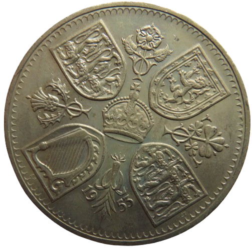 1953 Queen Elizabeth II Coronation Crown Coin