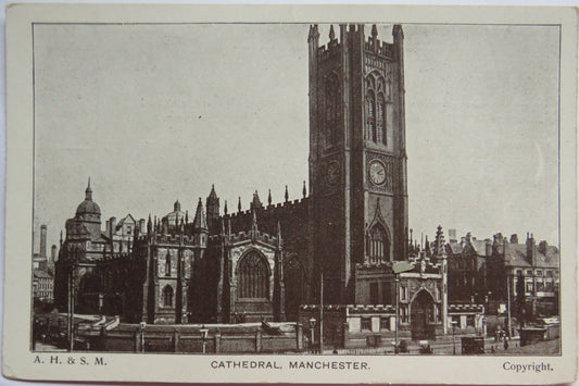 Vintage Postcard of The Cathedral, Manchester