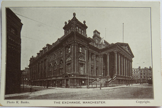 Vintage Postcard of The Exchange, Manchester