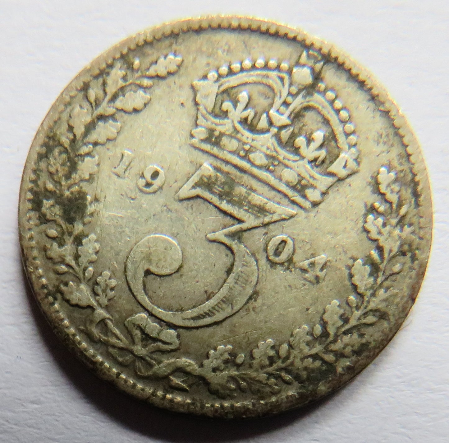 1904 King Edward VII Silver Threepence Coin - Great Britain