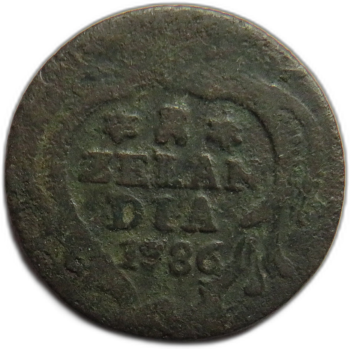 1786 Netherlands Zeeland One Duit Coin