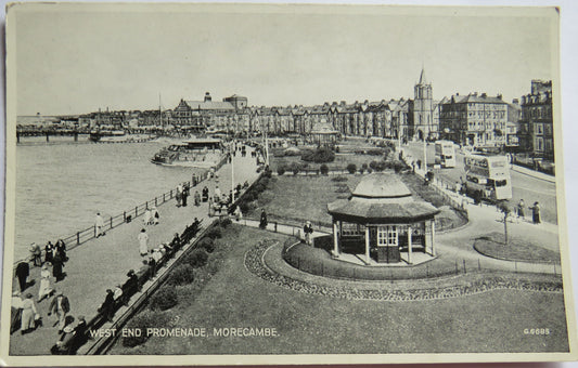 Vintage Postcard of West End Promenade, Morecambe