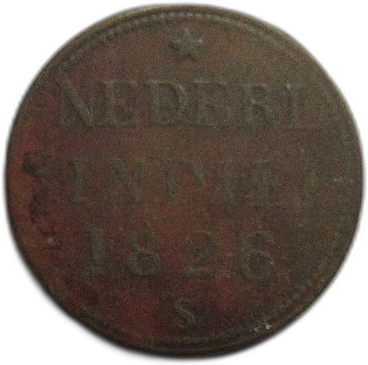 1826-S Netherlands East Indies Sumatra 1/4 Stuiver Coin