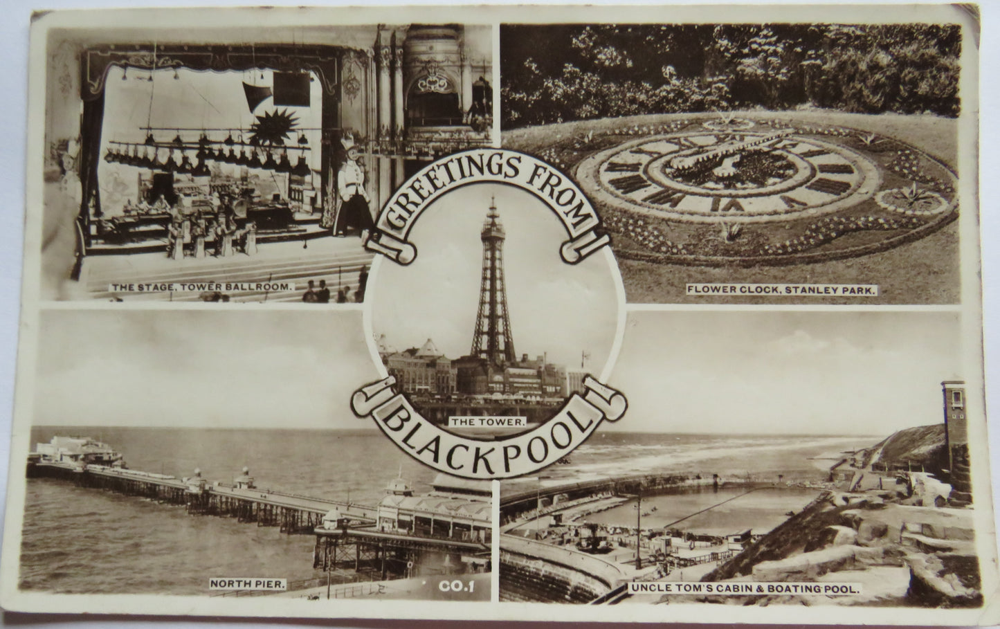 Vintage Postcard of Greetings From Blackpool 1943
