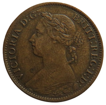 Load image into Gallery viewer, 1885 Queen Victoria Bun Head Farthing Coin - Great Britain
