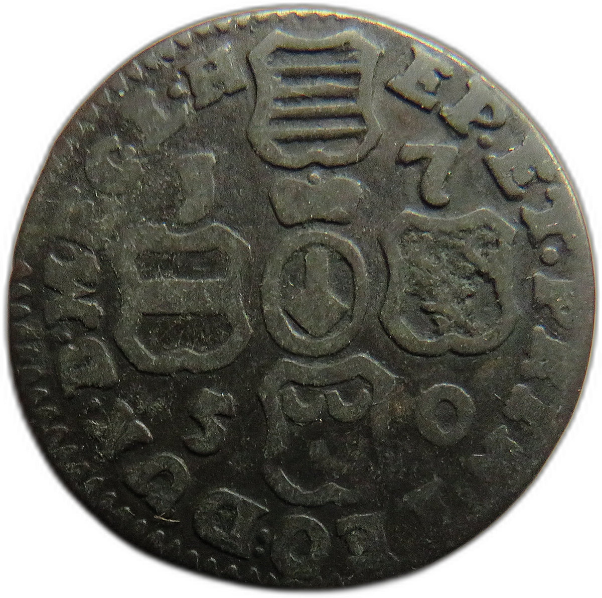 1750 Belgian States Liege Liard Coin