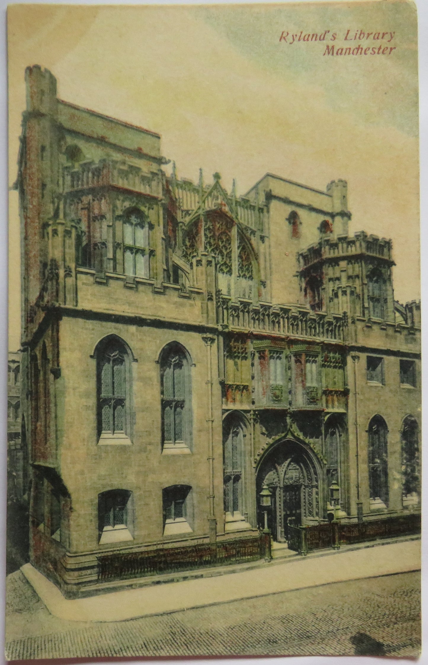 Vintage Postcard of Ryland's Library, Manchester