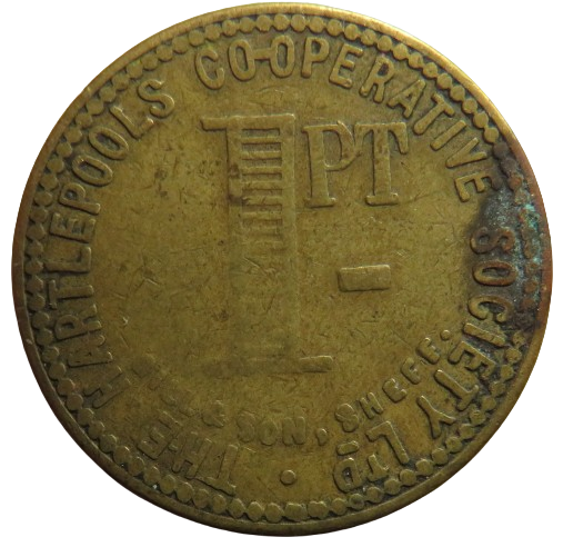 The Hartlepools Co-Operative Society Ltd 1 Pt Token