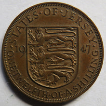 Load image into Gallery viewer, 1947 Jersey 1/12th of a Shilling Coin
