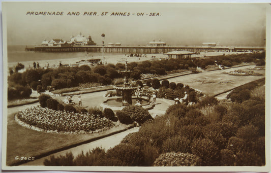 Vintage Postcard of Promenade and Pier, St Annes-On-Sea 1947