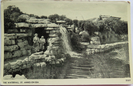 Vintage Postcard of The Waterfall, St Annes-On-Sea 1953