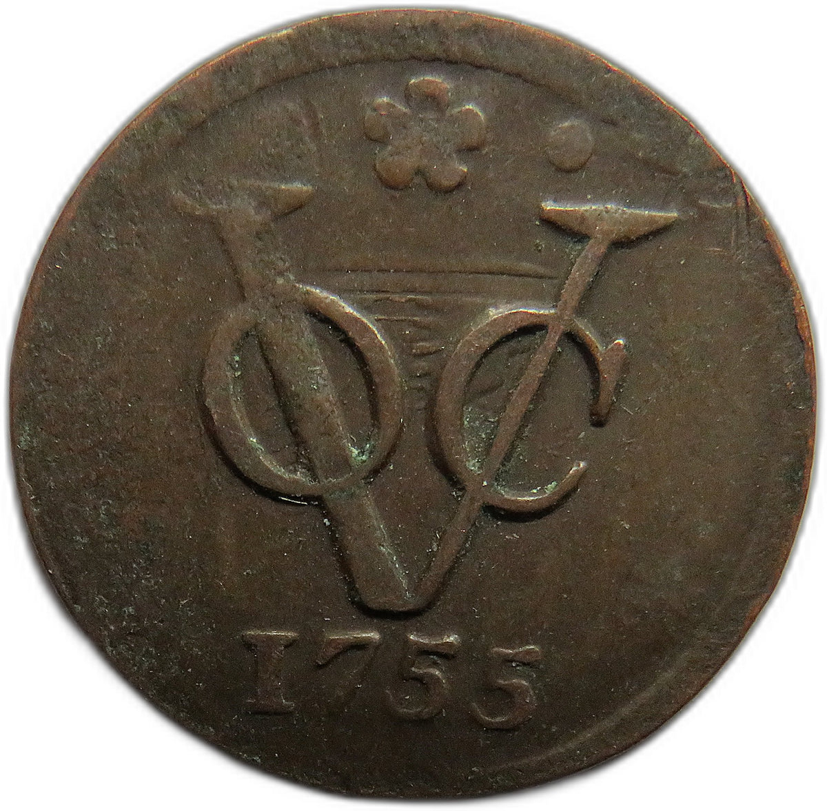 1755 Netherlands East Indies One Duit Coin