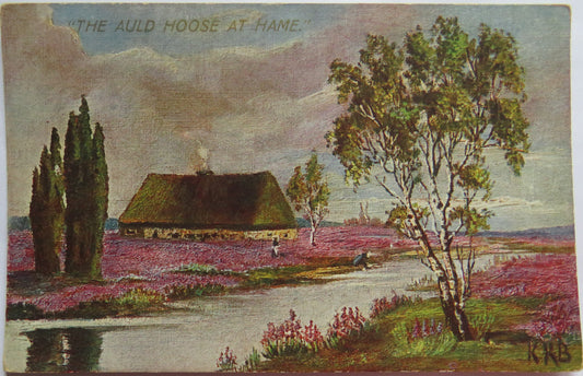 Vintage Postcard of "The Old Hoose At Hame"