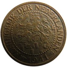 Load image into Gallery viewer, 1941 Netherlands 2 &amp; 1/2 Cents Coin
