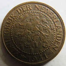 Load image into Gallery viewer, 1941 Netherlands 2 &amp; 1/2 Cents Coin
