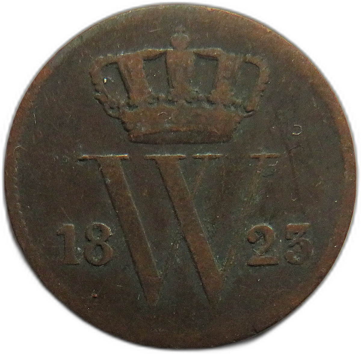 1823 Netherlands One Cent Coin