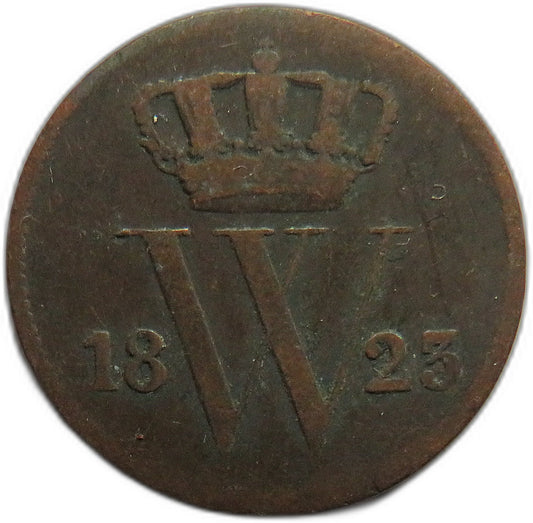 1823 Netherlands One Cent Coin