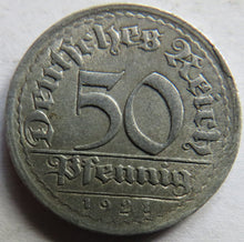 Load image into Gallery viewer, 1921-F Germany - Weimar Republic 50 Pfennig Coin
