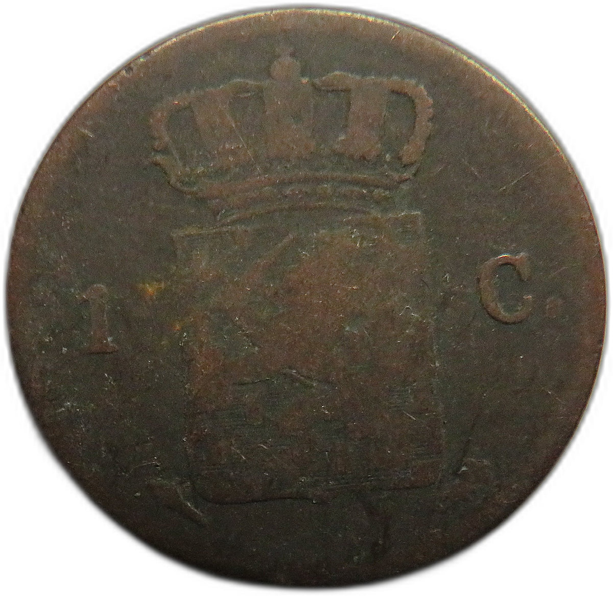 1823 Netherlands One Cent Coin