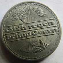 Load image into Gallery viewer, 1921-F Germany - Weimar Republic 50 Pfennig Coin
