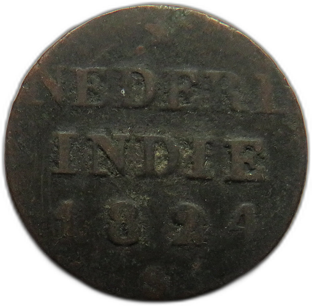 1824-S Netherlands East Indies Sumatra 1/4 Stuiver Coin