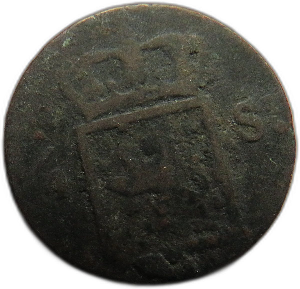 1824-S Netherlands East Indies Sumatra 1/4 Stuiver Coin