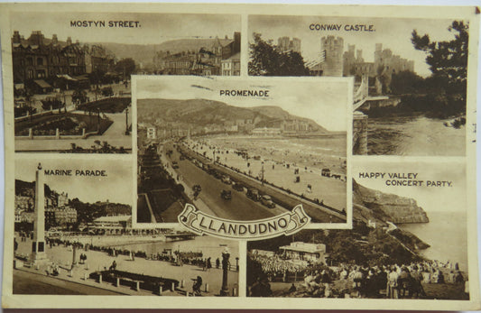 Vintage Postcard of Llaanduddno 1949